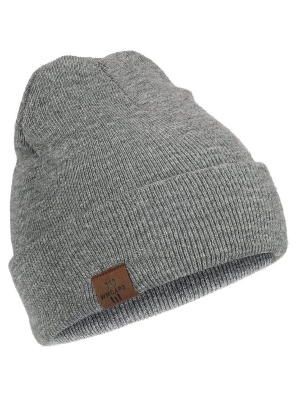 Men and Women Grey Acrylic Stretchy Daily Knit Warm Winter Beanie Hats
